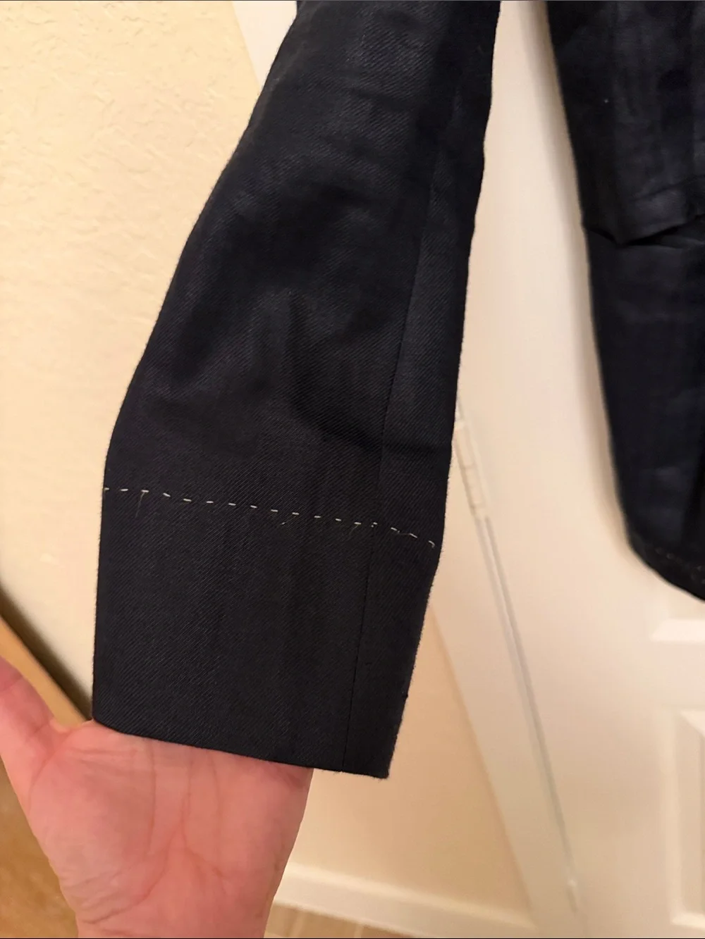 G-Star Men's Dark Navy Double-Breasted 100% Linen Blazer - Picture 4 of 14
